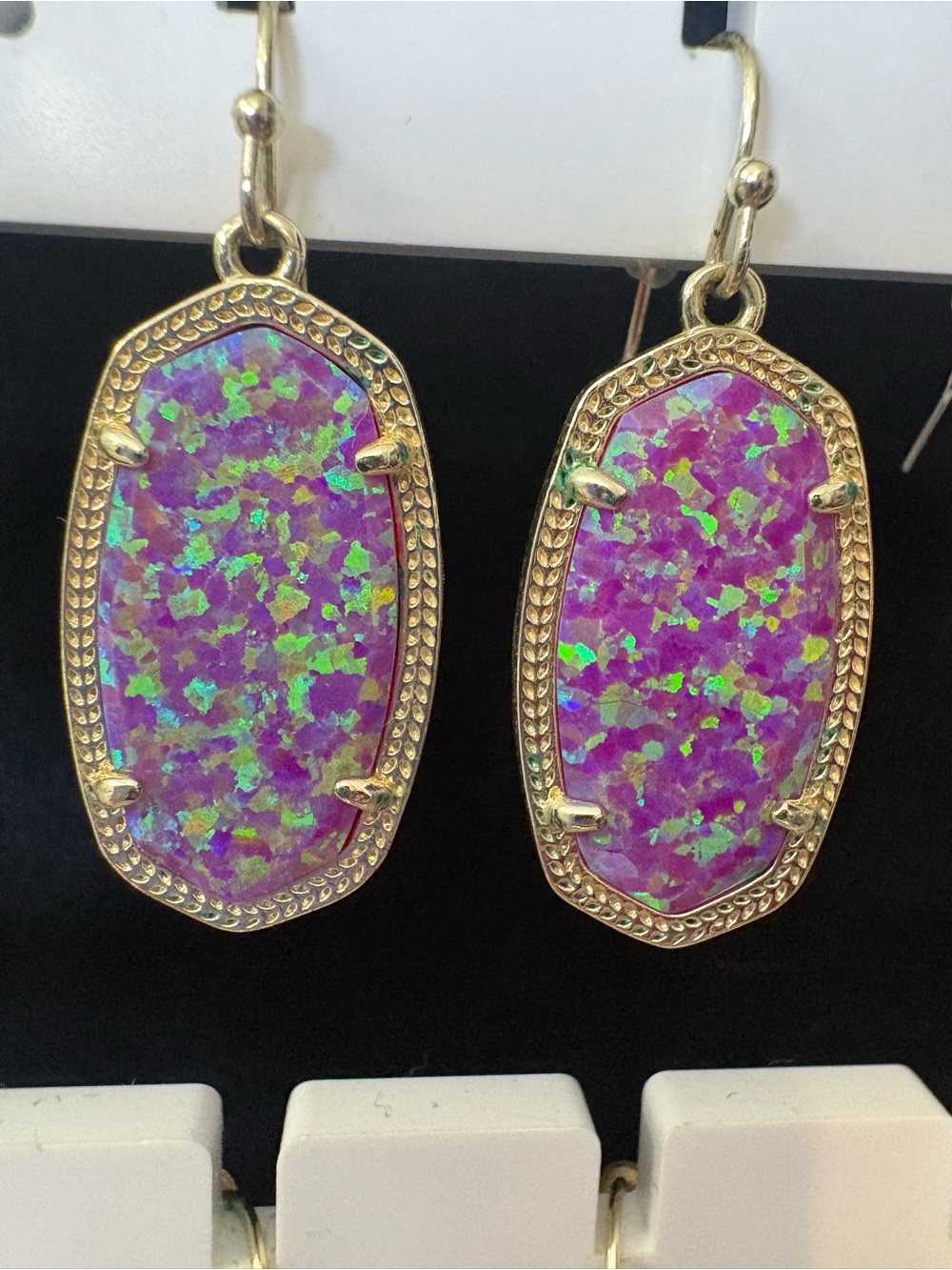 Kendra Scott Fuscia Kyocera Opal Ellie Earrings